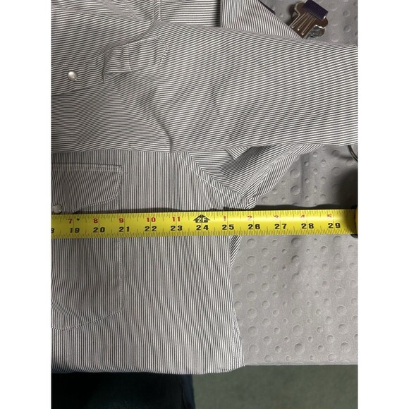 Ruddock Bros FASHION PEARL SNAP BROWN STIPED SHIRT COWBOY CUT LONG SLEEVE XL - Picture 4 of 6